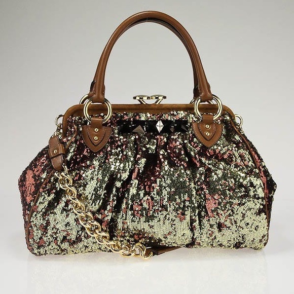 ✅❤️Rare✅Iconic MARC JACOBS
Bronze Sequined New York Rocker Stam Bag✅❤️ - Picture 14 of 15